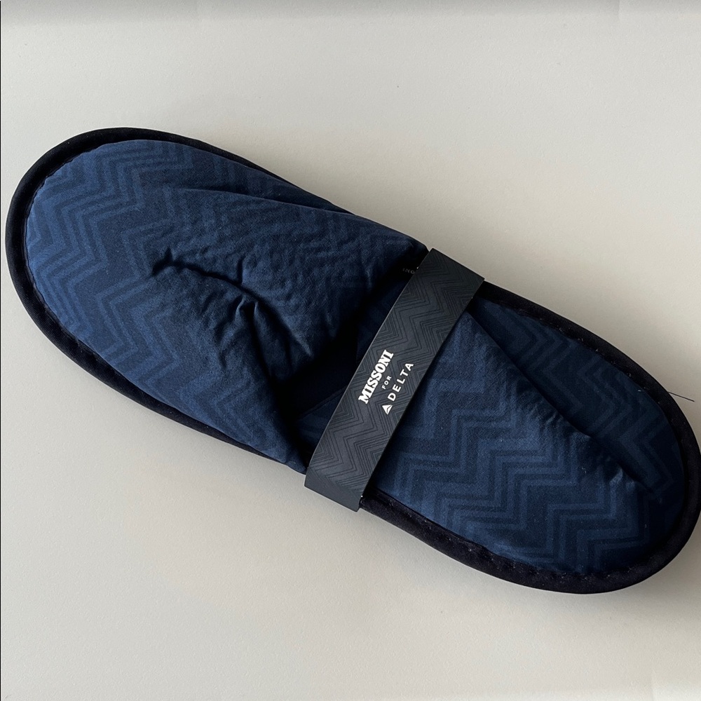 Missoni for Delta Navy Blue Travel Slippers